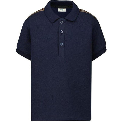 Fendi Boys Blue Polo Shirt Fendi Boys Blue Polo Shirt