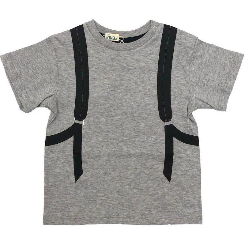 Fendi Boys Grey Backpack T-Shirt Fendi Boys Grey Backpack T-Shirt