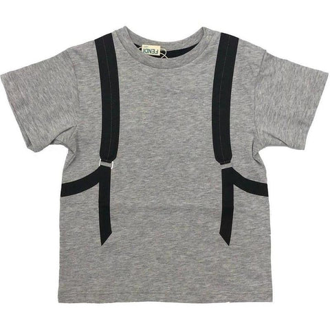 Fendi Boys Grey Backpack T-Shirt Fendi Boys Grey Backpack T-Shirt