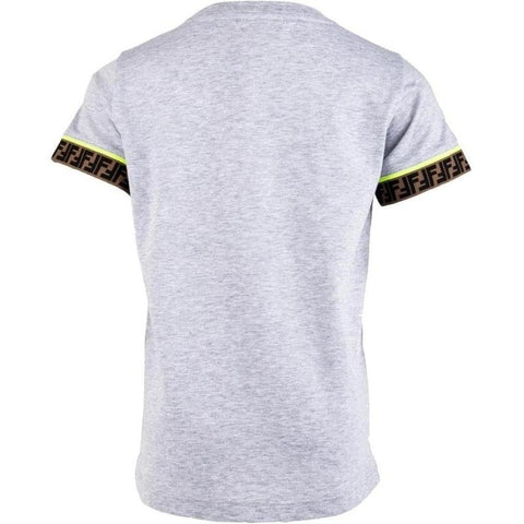 Fendi Boys Grey Logo T-shirt Fendi Boys Grey Logo T-shirt