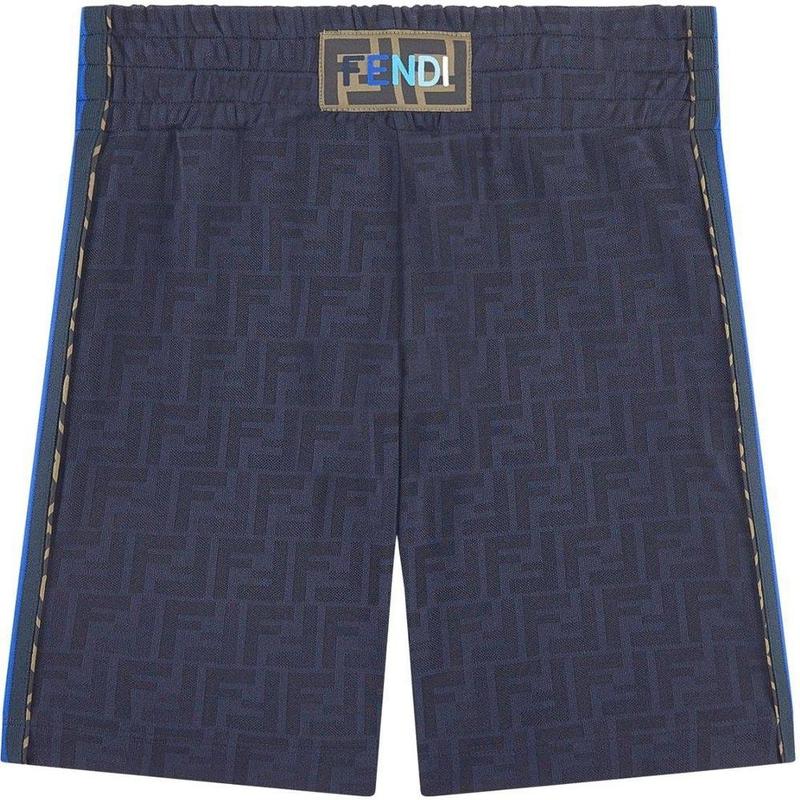 Fendi Boys Navy Logo Shorts Fendi Boys Navy Logo Shorts