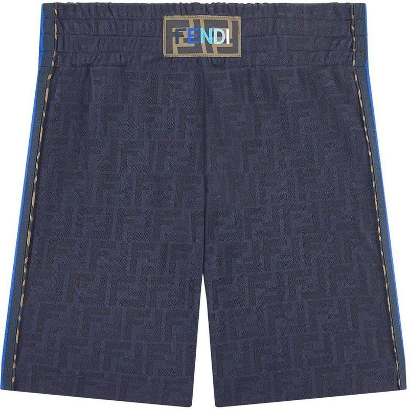 Fendi Boys Navy Logo Shorts