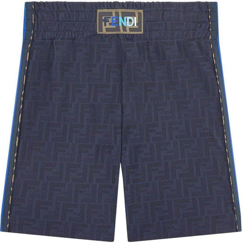 Fendi Boys Navy Logo Shorts Fendi Boys Navy Logo Shorts