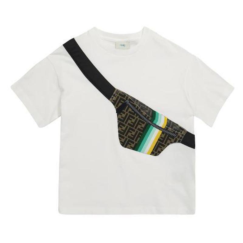 Fendi Boys White Bag Logo T-shirt Fendi Boys White Bag Logo T-shirt
