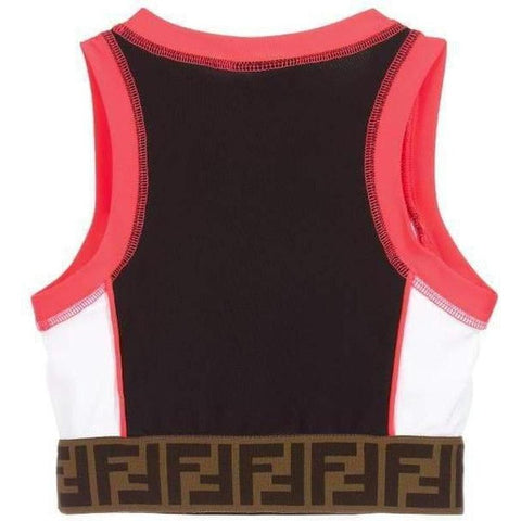 Fendi Girls Black Lycra Top Fendi Girls Black Lycra Top
