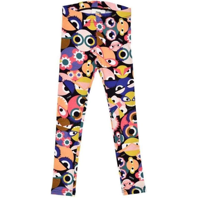 Fendi Girls Multicoloured Leggings Fendi Girls Multicoloured Leggings