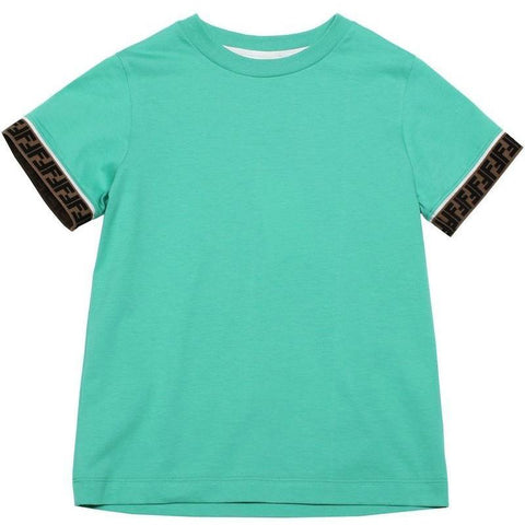 Fendi Green FF Logo T-Shirt Fendi Green FF Logo T-Shirt
