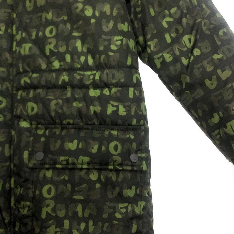 Fendi Unisex Khaki Down Coat Fendi Unisex Khaki Down Coat