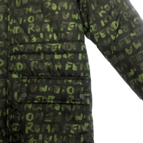 Fendi Unisex Khaki Down Coat Fendi Unisex Khaki Down Coat