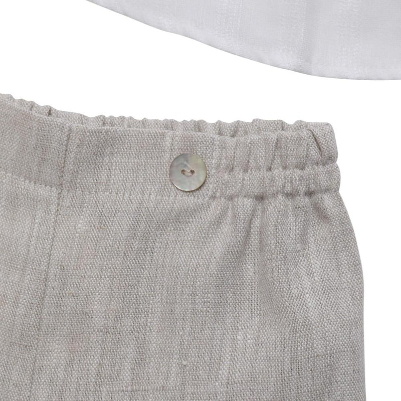 Fina Ejerique Cream Shirt with Beige Shorts Fina Ejerique Cream Shirt with Beige Shorts