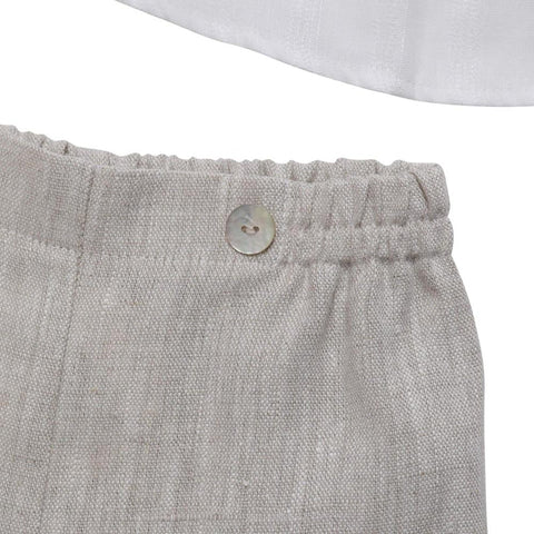 Fina Ejerique Cream Shirt with Beige Shorts Fina Ejerique Cream Shirt with Beige Shorts