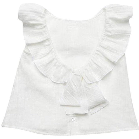 Fina Ejerique Girls White Scoop Back Blouse Fina Ejerique Girls White Scoop Back Blouse