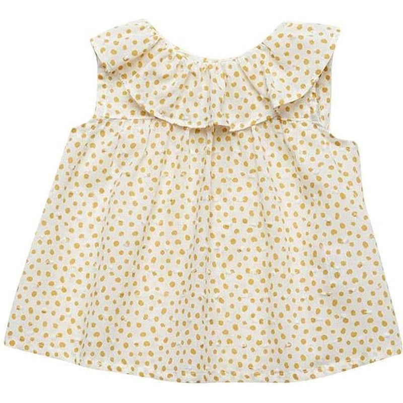 Fina Ejerique Girls Yellow Spot Print Blouse Fina Ejerique Girls Yellow Spot Print Blouse
