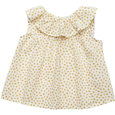 Fina Ejerique Girls Yellow Spot Print Blouse Fina Ejerique Girls Yellow Spot Print Blouse