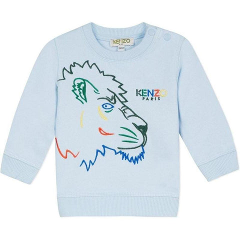 Kenzo Kids Boys Blue Crazy Jungle Tiger Sweatshirt Kenzo Kids Boys Blue Crazy Jungle Tiger Sweatshirt