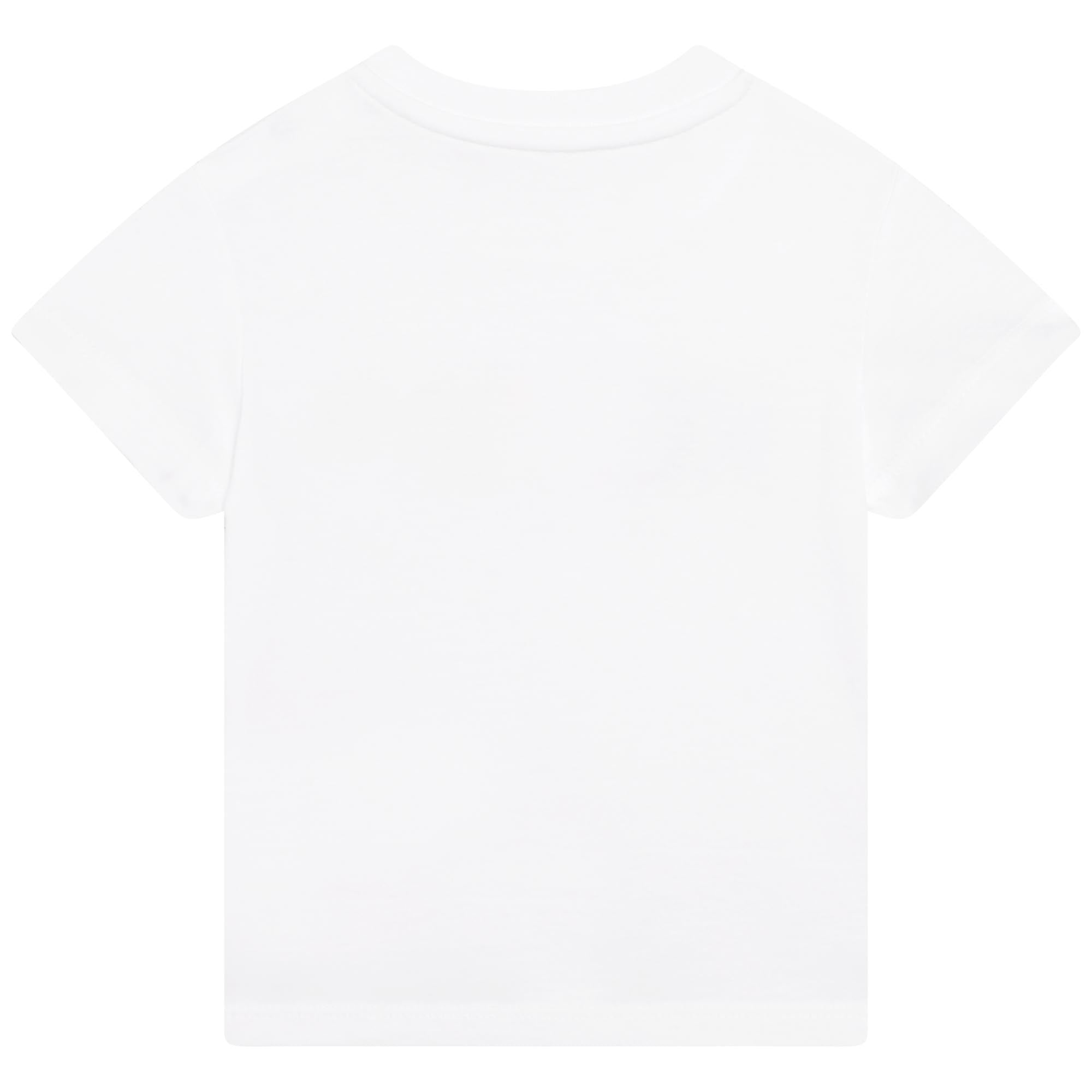 Kenzo Kids Boys White Cotton Logo T-Shirt Kenzo Kids Boys White Cotton Logo T-Shirt