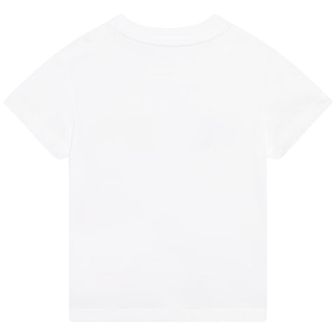 Kenzo Kids Boys White Cotton Logo T-Shirt Kenzo Kids Boys White Cotton Logo T-Shirt
