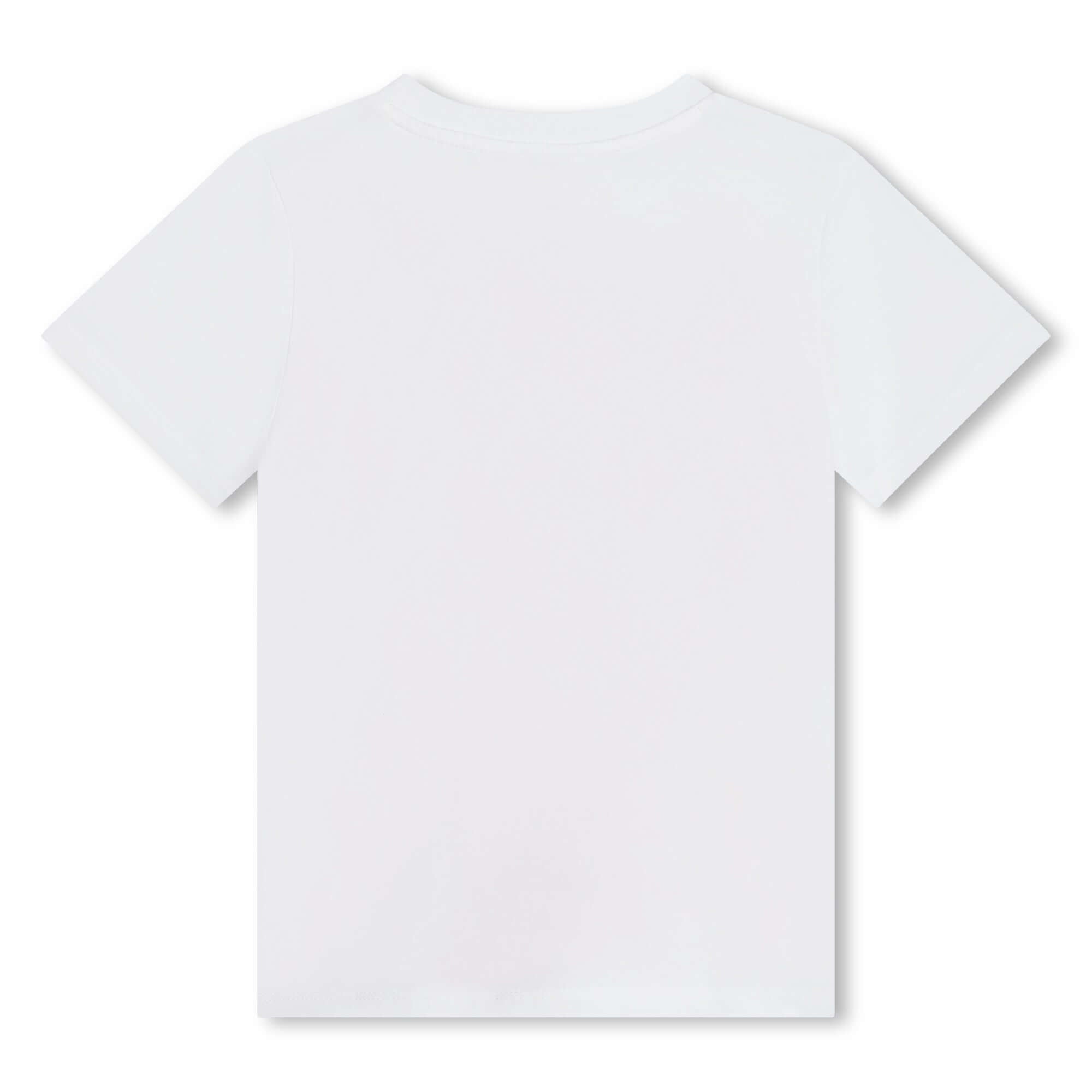 Kenzo Kids Boys White Elephant Print T-Shirt Kenzo Kids Boys White Elephant Print T-Shirt