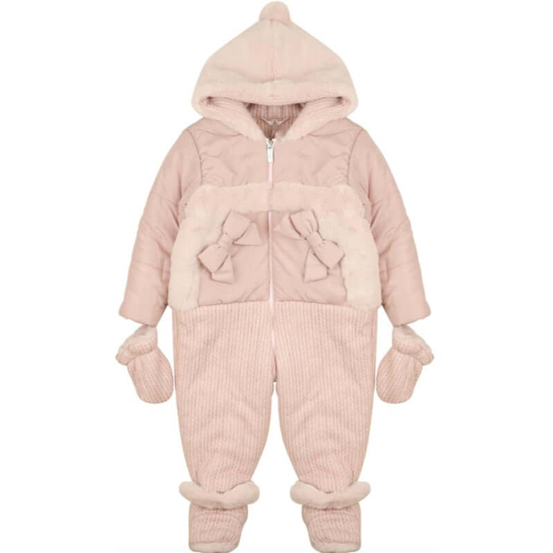 Lapin House Baby Girls Pink Snowsuit Lapin House Baby Girls Pink Snowsuit