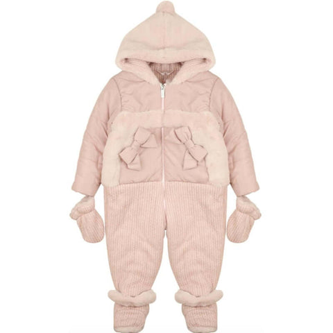 Lapin House Baby Girls Pink Snowsuit Lapin House Baby Girls Pink Snowsuit