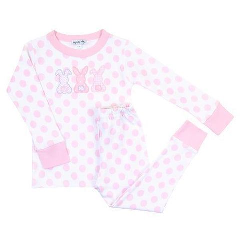 Magnolia Baby Girls Pink Bunny Pyjama Magnolia Baby Girls Pink Bunny Pyjama