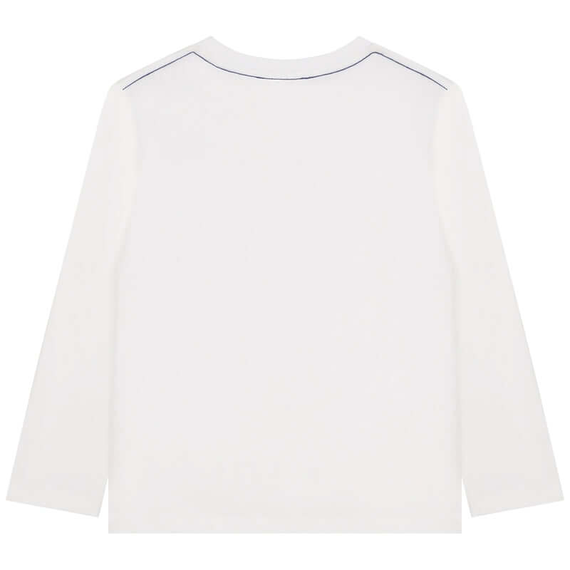 Marc Jacobs Boys White Cotton Logo T-Shirt Marc Jacobs Boys White Cotton Logo T-Shirt