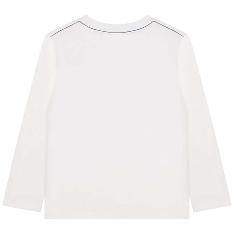 Marc Jacobs Boys White Cotton Logo T-Shirt Marc Jacobs Boys White Cotton Logo T-Shirt