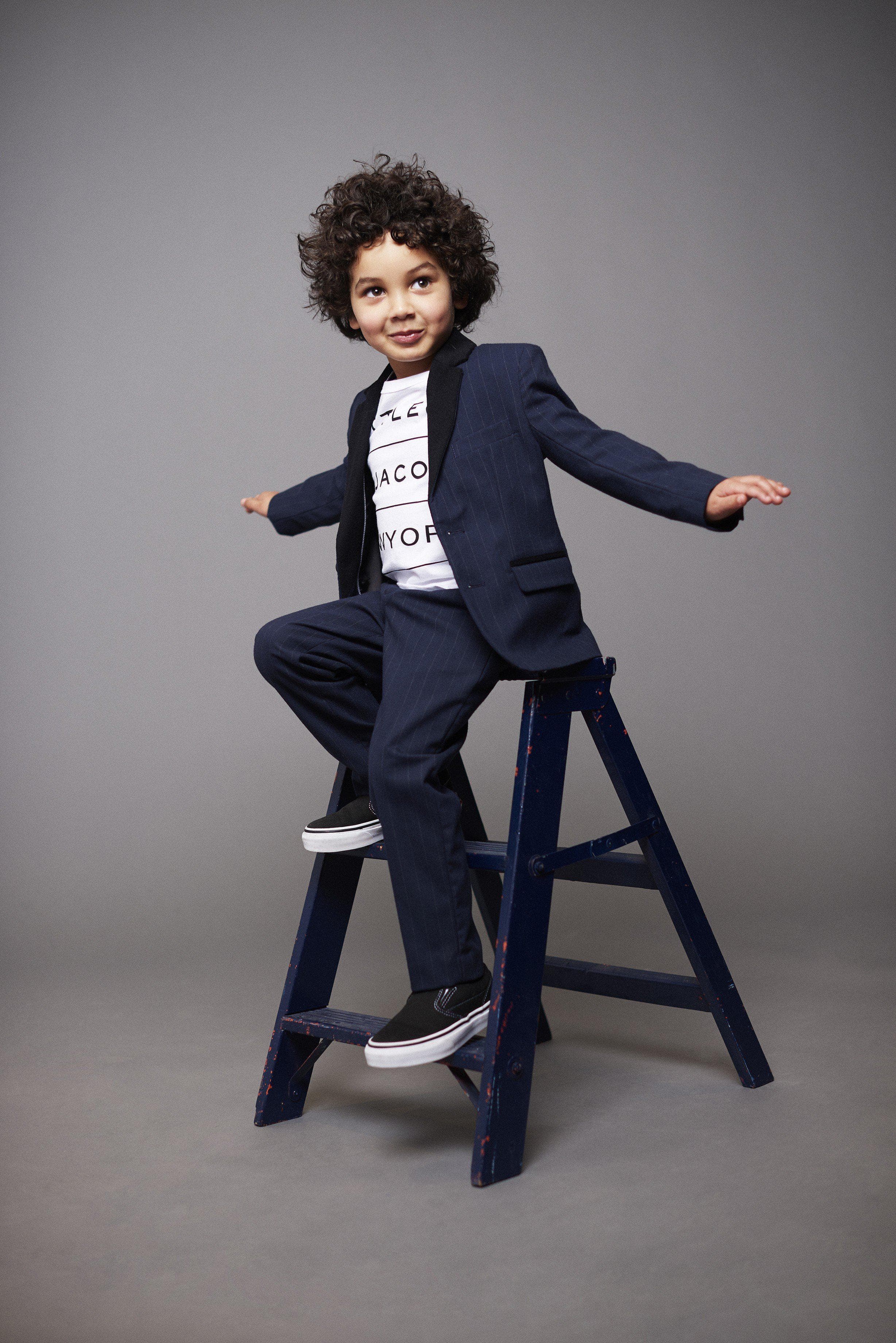 Marc Jacobs Navy Pinstripe Suit Jacket Marc Jacobs Navy Pinstripe Suit Jacket