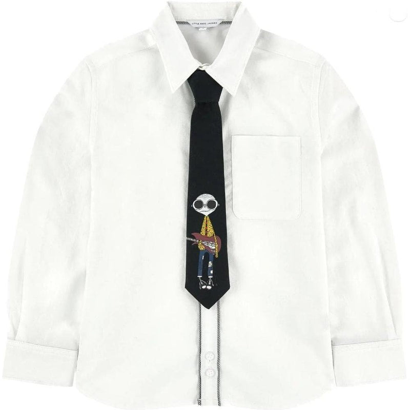 Marc Jacobs White Long Sleeve Shirt With Tie Marc Jacobs White Long Sleeve Shirt With Tie