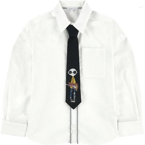 Marc Jacobs White Long Sleeve Shirt With Tie