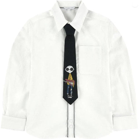 Marc Jacobs White Long Sleeve Shirt With Tie Marc Jacobs White Long Sleeve Shirt With Tie