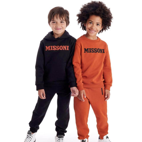 Missoni Kids Boys Black Logo Hoody Missoni Kids Boys Black Logo Hoody