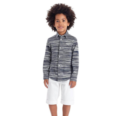 Missoni Kids Boys Navy Stripe Polo Shirt Missoni Kids Boys Navy Stripe Polo Shirt