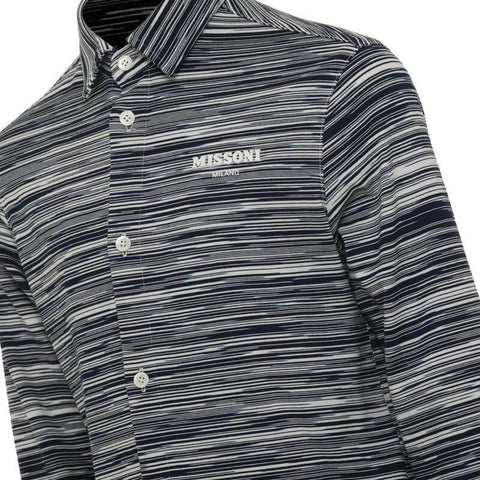 Missoni Kids Boys Navy Stripe Polo Shirt Missoni Kids Boys Navy Stripe Polo Shirt