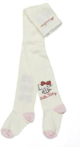 Monnalisa Baby Girls Cream & Pink Tights Monnalisa Baby Girls Cream & Pink Tights