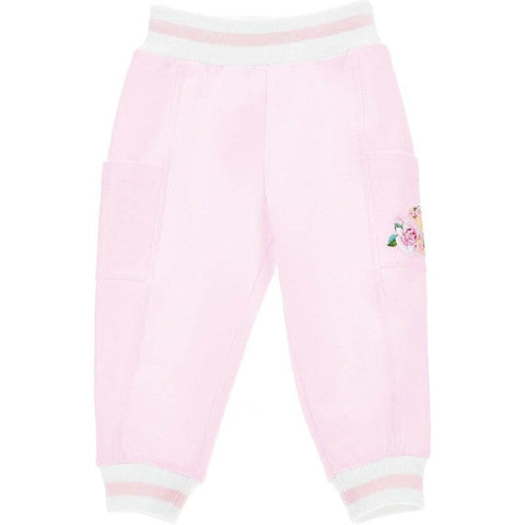 Monnalisa Baby Girls Pink Bear Joggers