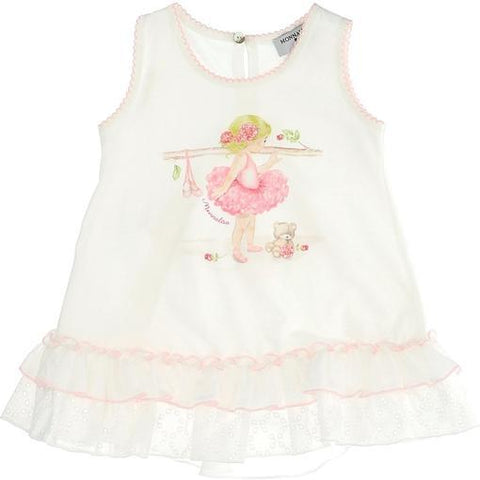 Monnalisa Baby Girls White Tunic Top Monnalisa Baby Girls White Tunic Top
