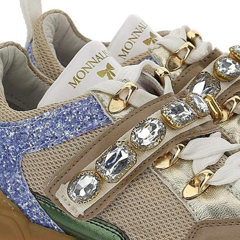 Monnalisa Girls Beige Trainers Monnalisa Girls Beige Trainers