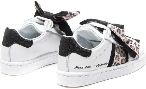 Monnalisa Girls Black & White Glitter Trainers 4703 9950 Monnalisa Girls Black & White Glitter Trainers 4703 9950