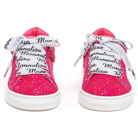 Monnalisa Girls Fuchsia Glitter Trainers Monnalisa Girls Fuchsia Glitter Trainers