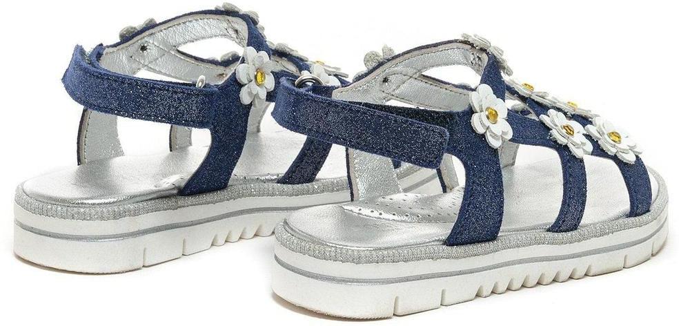 Monnalisa Girls Navy Daisy Sandals Monnalisa Girls Navy Daisy Sandals