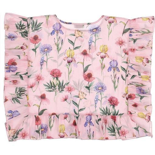 Monnalisa Girls Pink Floral Kaftan Monnalisa Girls Pink Floral Kaftan