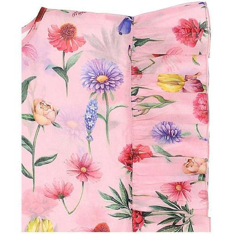 Monnalisa Girls Pink Floral Kaftan Monnalisa Girls Pink Floral Kaftan