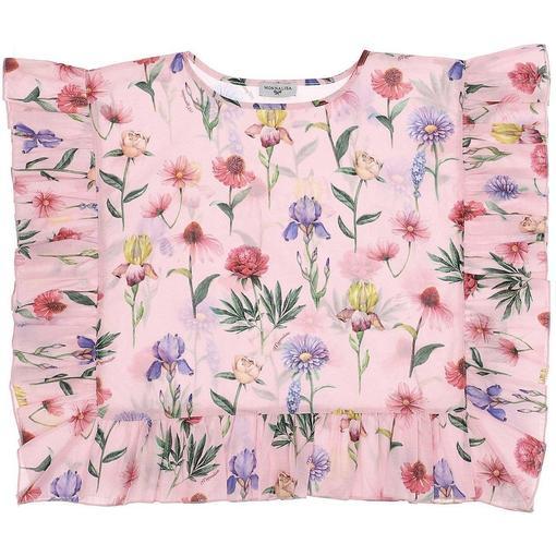 Monnalisa Girls Pink Floral Kaftan Monnalisa Girls Pink Floral Kaftan