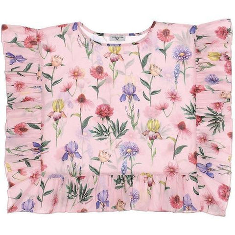 Monnalisa Girls Pink Floral Kaftan Monnalisa Girls Pink Floral Kaftan