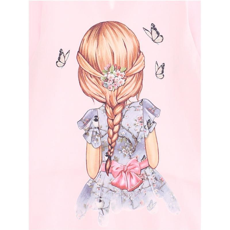 Monnalisa Girls Pink 'Girl' Print Tunic Monnalisa Girls Pink 'Girl' Print Tunic