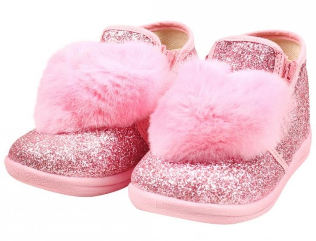 Monnalisa Girls Pink Heart Shoes Monnalisa Girls Pink Heart Shoes