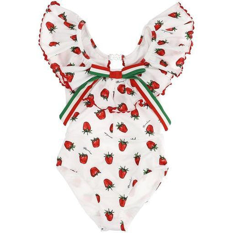 Monnalisa Girls Strawberry Swimming Costume Monnalisa Girls Strawberry Swimming Costume