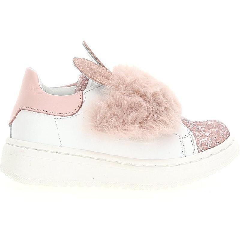 Monnalisa Girls White & Pink Bunny Trainers Monnalisa Girls White & Pink Bunny Trainers