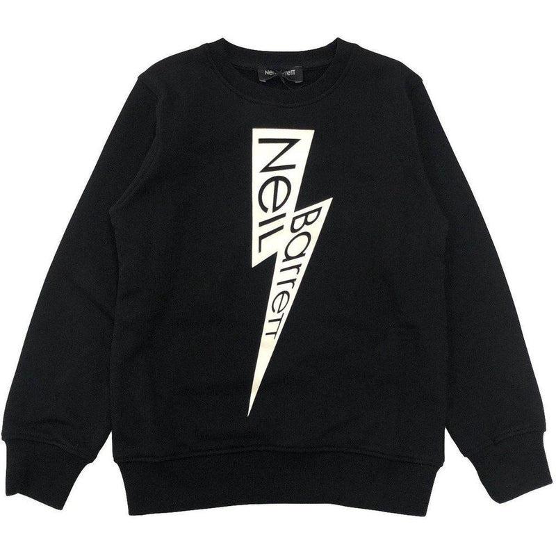 Neil Barrett Boys Black Thunder Logo Sweatshirt Neil Barrett Boys Black Thunder Logo Sweatshirt